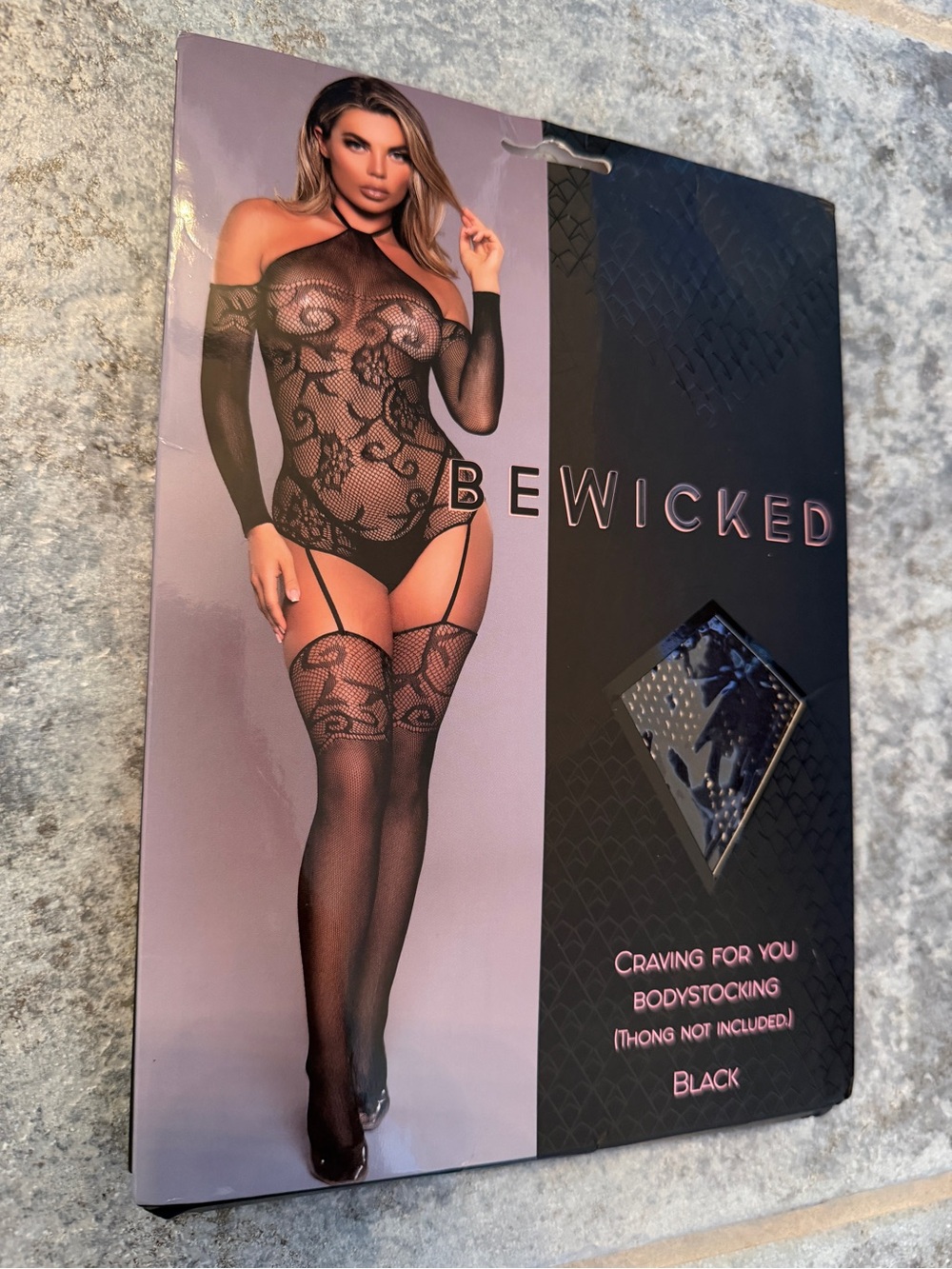 BE WICKED bodystocking black one size fits all